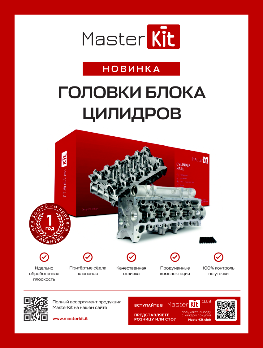 Головки блока цилиндров MasterKit и фирменная упаковка